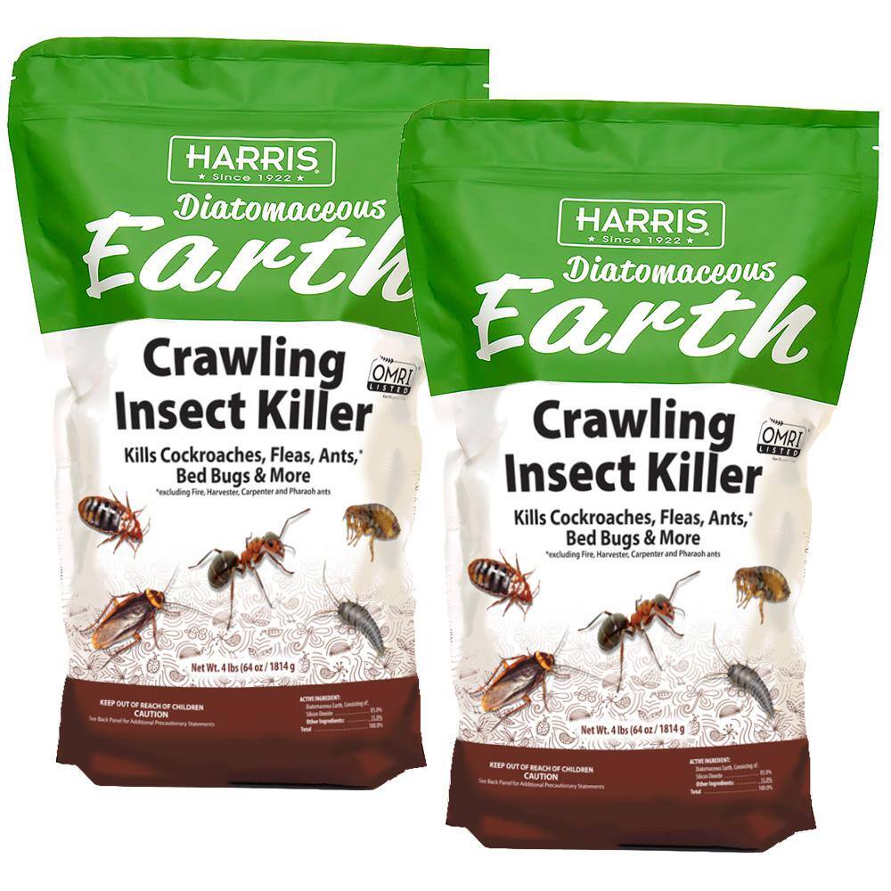 Harris 64 oz. Diatomaceous Earth Crawling Insect Killer (2-Pack) 2DECRAWL-64