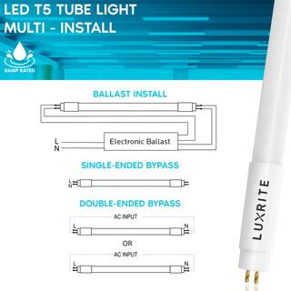 LUXRITE 24-Watt 4 ft. Linear T8 LED Tube Light Bulb 3000K Soft White Type A+B Ballast and Ballast Bypass 3000 Lumens (30-Pack) LR34156-30PK