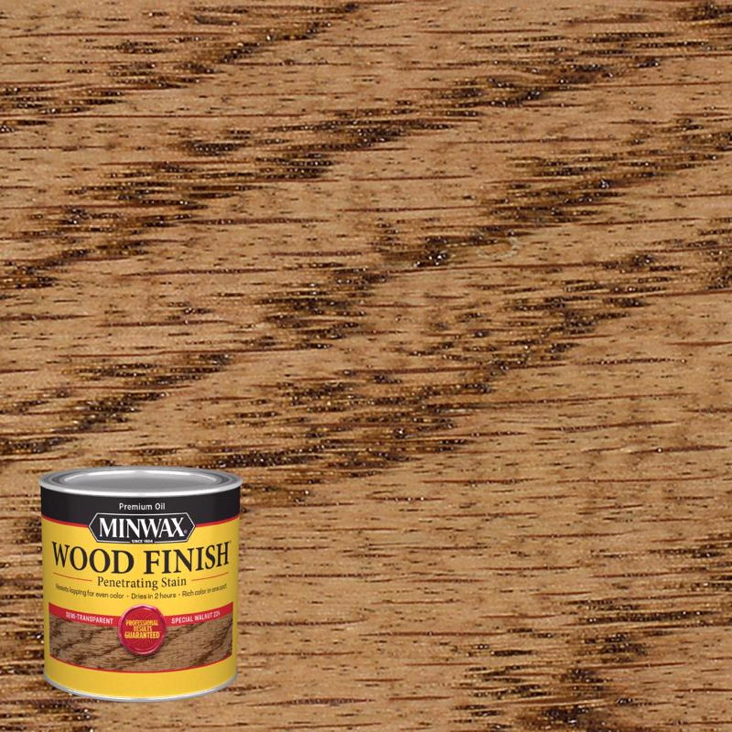 Minwax Wood Finish Semi-Transparent Special Walnut Oil-Based Penetrating Wood Stain 0.5 pt