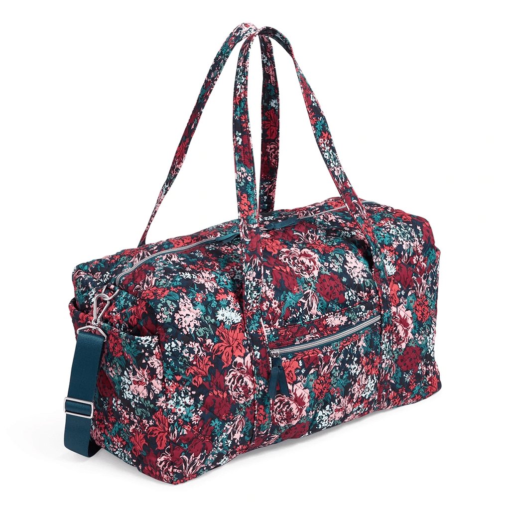 Vera Bradley  Large Travel Duffel Bag in Cabbage Rose Cabernet