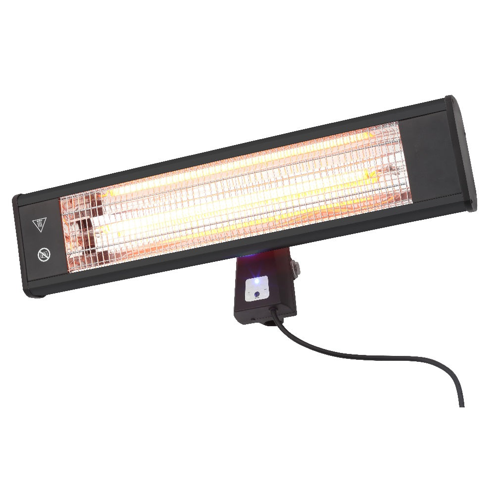 Forum ZR-32298 Black Outdoor 1800W Wall Mounted Patio Heater IP44