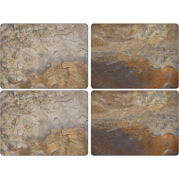 Pimpernel Earth Slate Cork backed Board Placemats Set Of 415 7 X 11 7 Inch