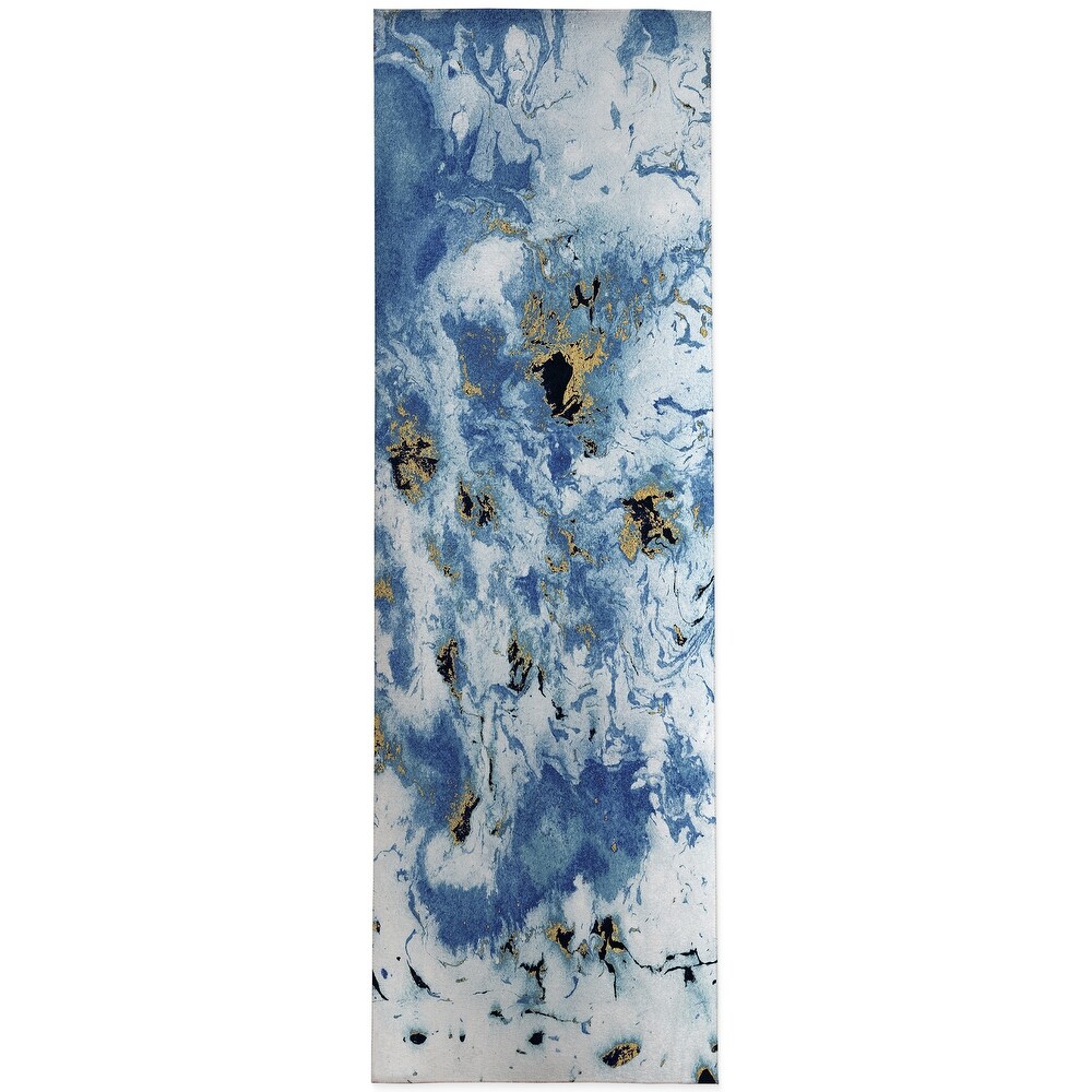 MARBLED BLUE Kitchen Mat by Kavka Designs