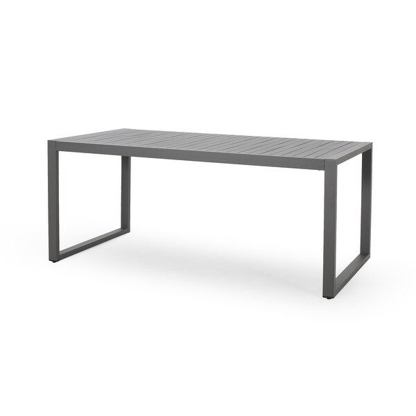 Navan Modern Aluminum Outdoor Dining Table by Christopher Knight Home