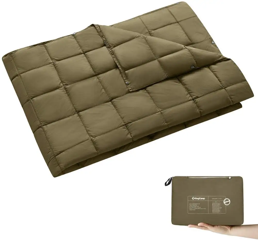 Multipurpose Packable Lightweight Travel Down Alternative Blanket Wearable Warm Compact Camping Waterproof Blanket for Airplane