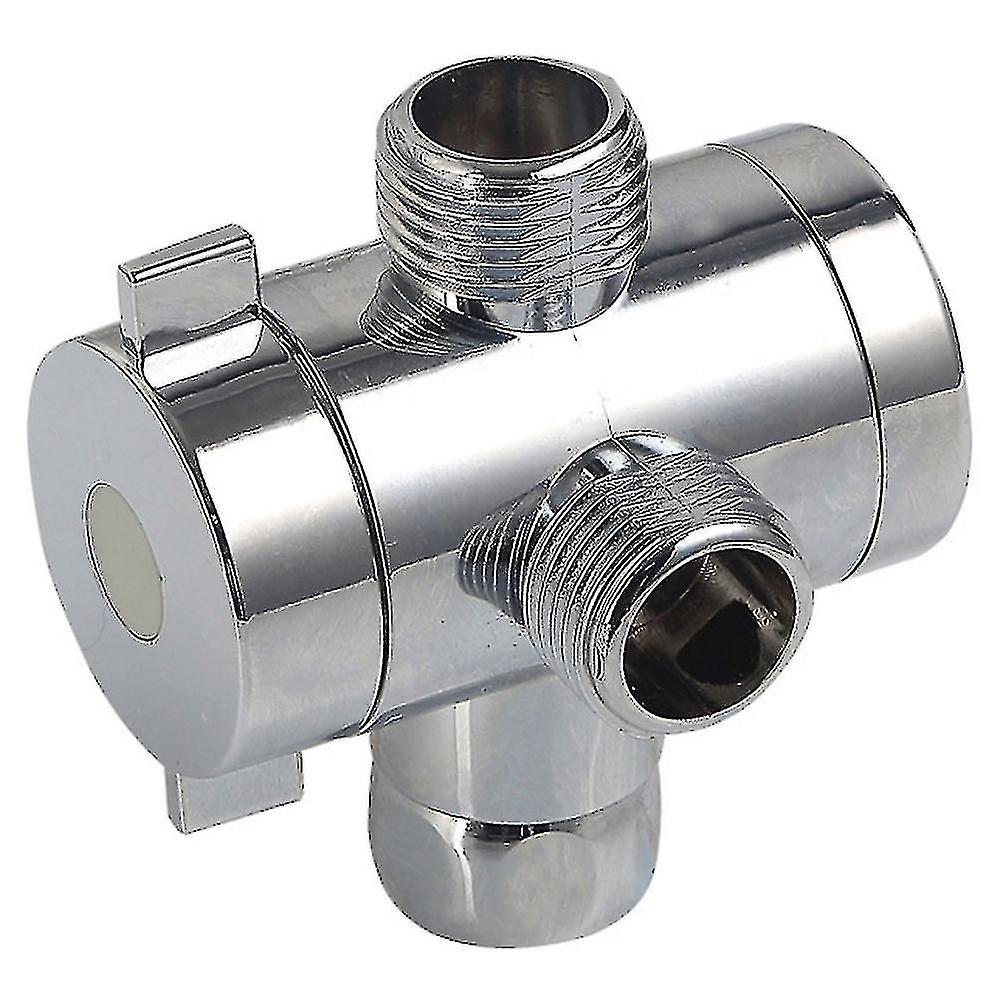 3 Way T-adapter Bath Shower Mixer Diverter Valve Splitter Connector