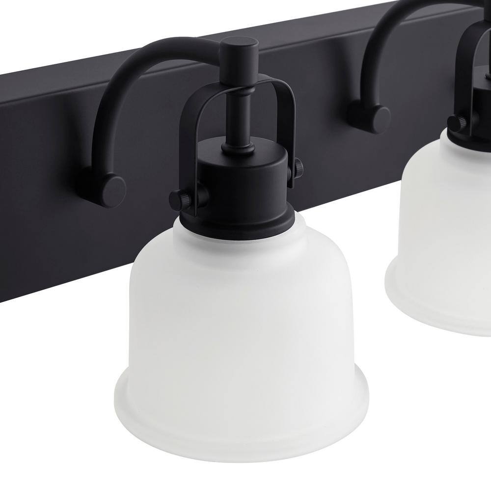 Home Decorators Collection Rockhill 22.07 in. 3-Light Black LED Vanity Light Dark LED 51779