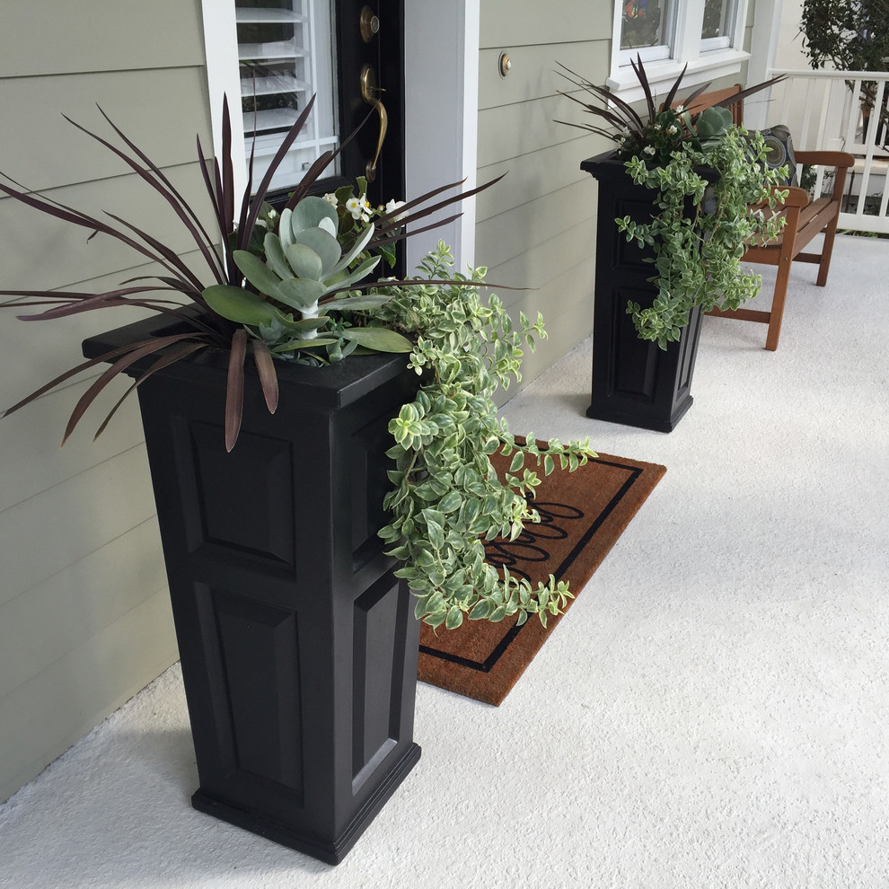 Mayne Nantucket Tall Patio Planter   Transitional   Outdoor Pots And Planters   by Mid Atlantic Mailbox Inc  Houzz