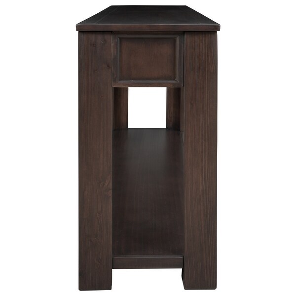 Console Table for Entryway Sofa Table with Storage Drawers and Bottom Shelf