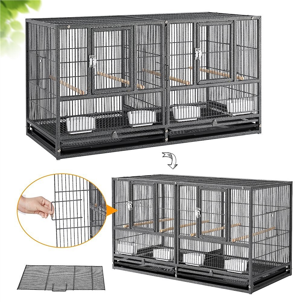 Yaheetech 18-in Wide Stackable Divided Breeder Cage