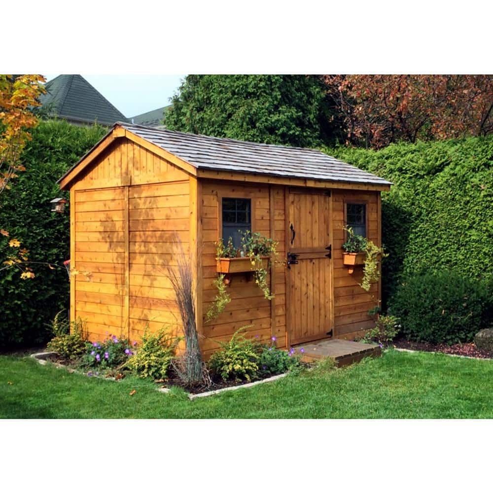 Outdoor Living Today Cabana 8 ft. x 12 ft. Western Red Cedar Garden Shed CB128