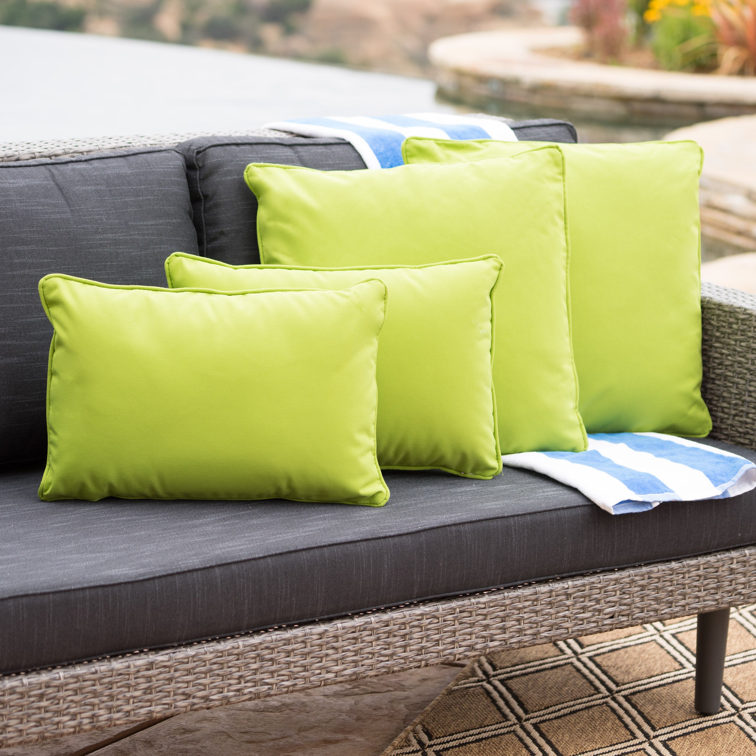 Corona Outdoor Patio Water Resistant Pillow Sets