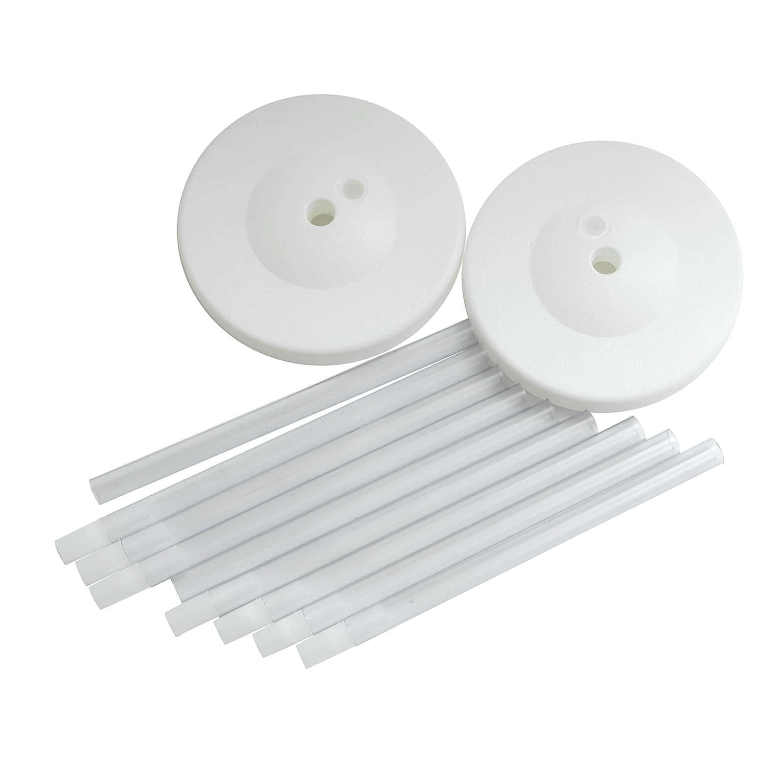 2 Pack White Balloon Column Stand Kit, Balloon Towers - 5ft