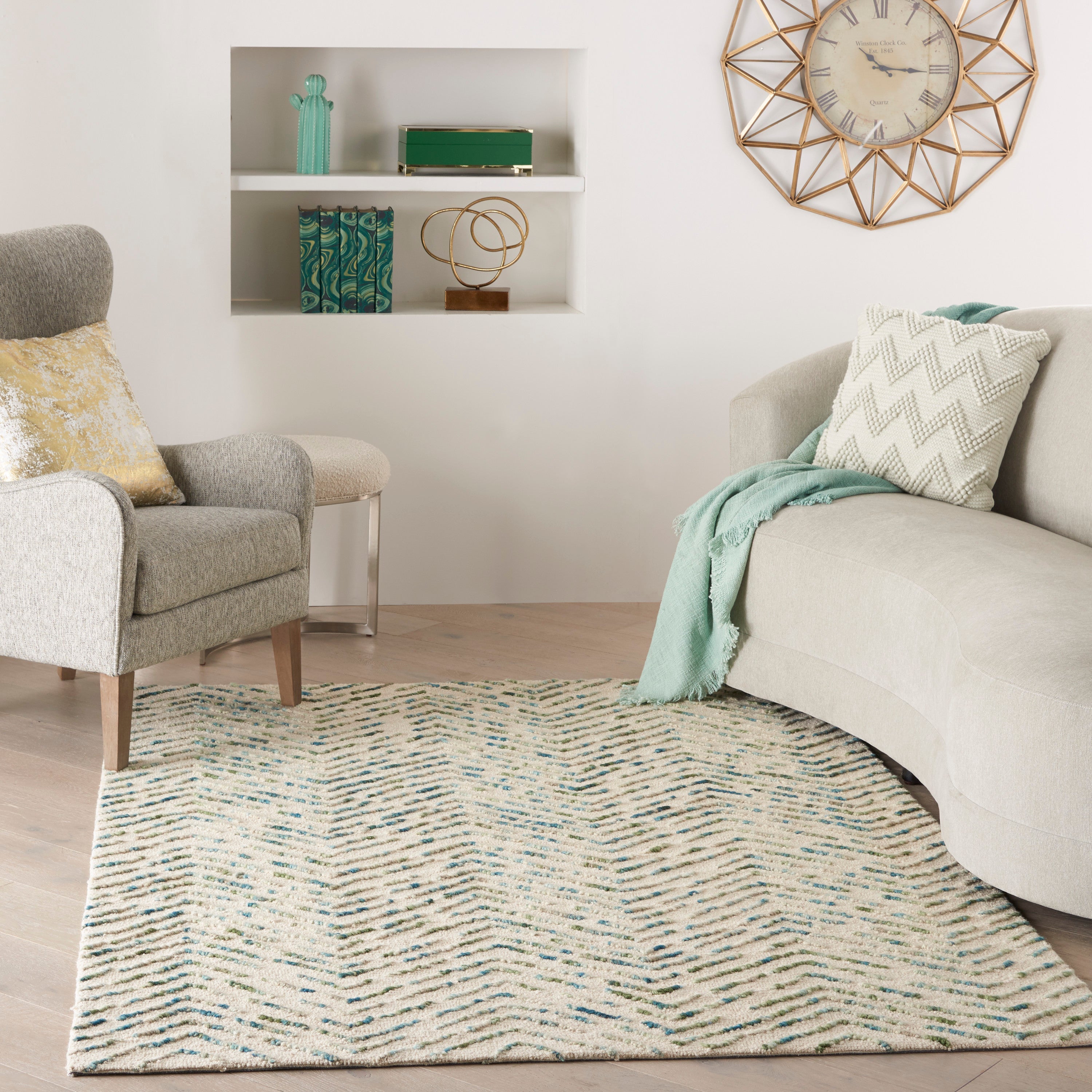 Colorado Ivory/Green Rug