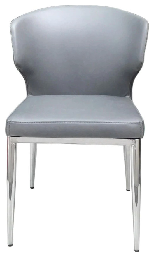 Elisa Dining Chair  Dark Gray   Midcentury   Dining Chairs   by Peachtree Fine Furniture  Houzz