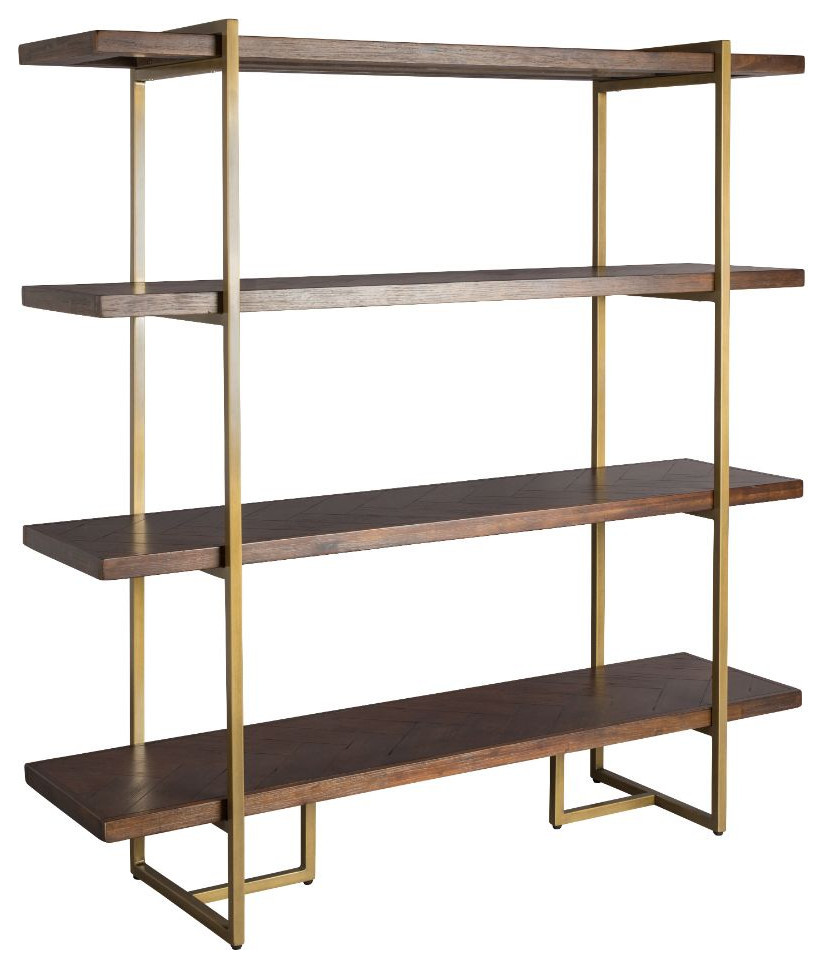 Acacia Wood 4 Shelf Bookcase  Dutchbone Class   Contemporary   Bookcases   by Luxury Furnitures  Houzz