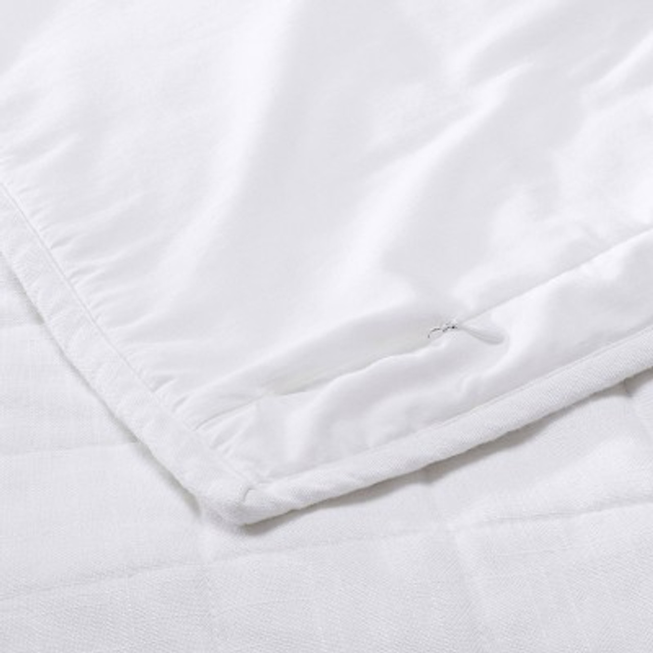 Standard Heavyweight Linen Blend Quilt Pillow Sham White - Casaluna™