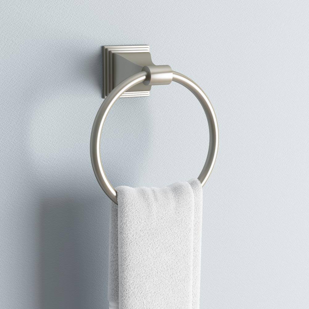 ARISTA Leonard Collection Towel Ring in Satin Nickel 1702-TRG-SN