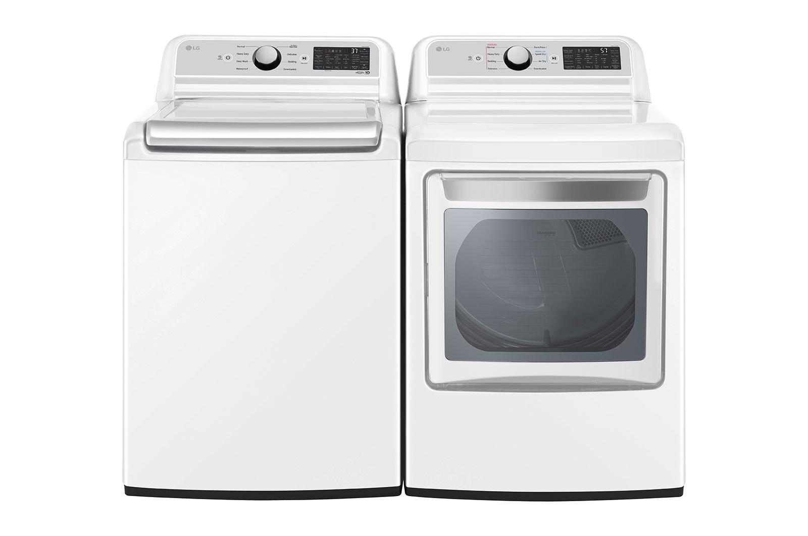 Lg WT7405CW 5.3 Cu.Ft. Mega Capacity Smart Wi-Fi Enabled Top Load Washer With 4-Way™ Agitator & Turbowash3D™ Technology