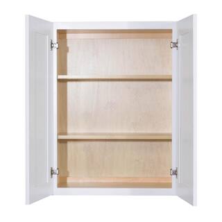 LIFEART CABINETRY Lancaster White Plywood Shaker Stock Assembled Wall Kitchen Cabinet 36 in. W x 36 in. H x 12 in. D ALW-W3636