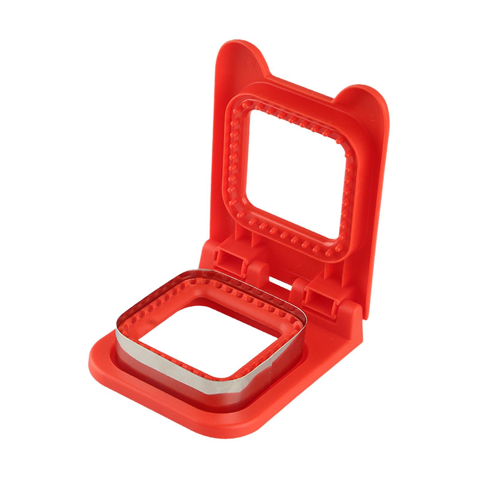 2 In 1 Sandwich Cutter And Sealer Pancake Maker For Children Kids Boys Girls Red Square