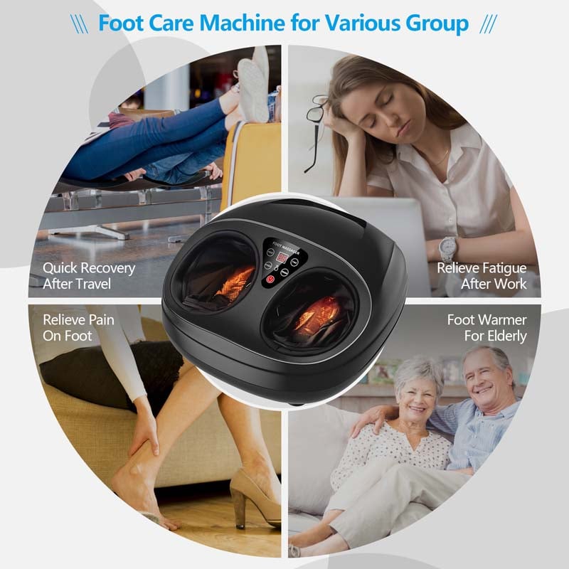 Foot Massager Machine with Heat & Remote, Shiatsu Foot Massager with Deep 3D Kneading Rolling Relieves Plantar Fasciitis