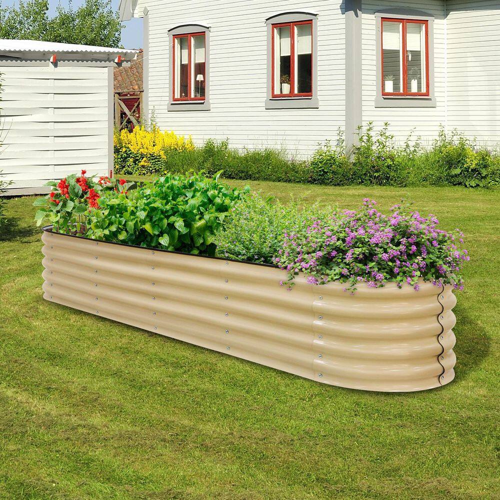 EAGLE PEAK 9-in-1 Metal Raised Garden Bed RB91-WHT-AZ