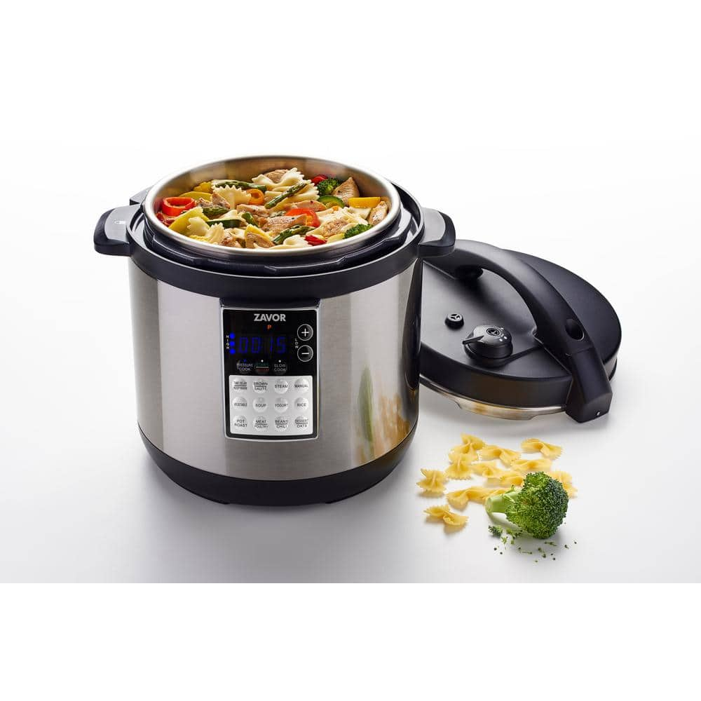 Zavor LUX EDGE 8 Qt. Stainless Steel Electric Pressure Cooker with Stainless Steel Cooking Pot ZSELE03