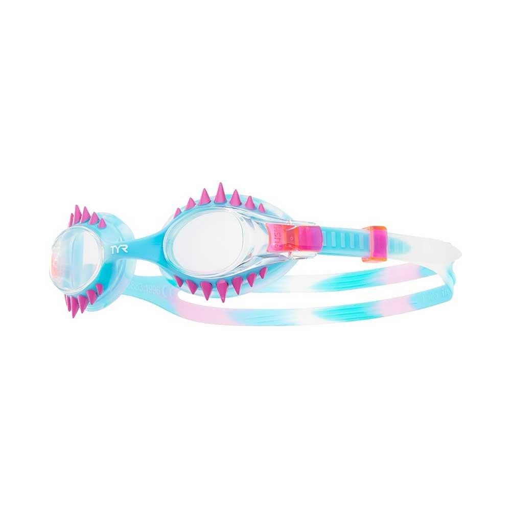 TYR Simple Tie Dye Mint Blue and Purple Swimming Sport Goggles