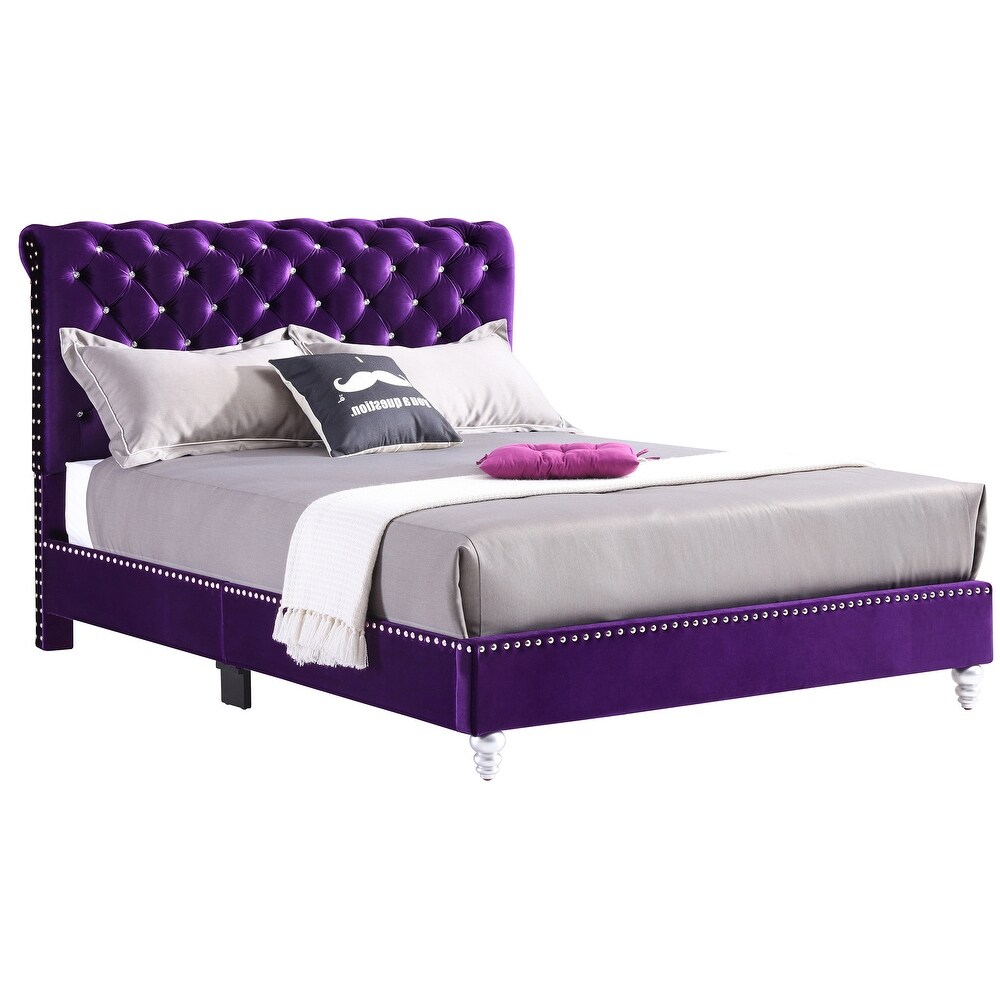 Maxx Tufted Upholstered Queen Panel Bed