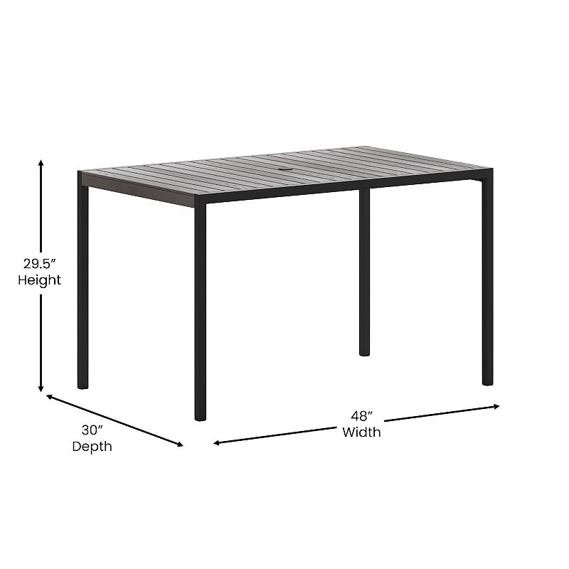 Flash Furniture Lark 30 x 48 Indoor / Outdoor Dining Table