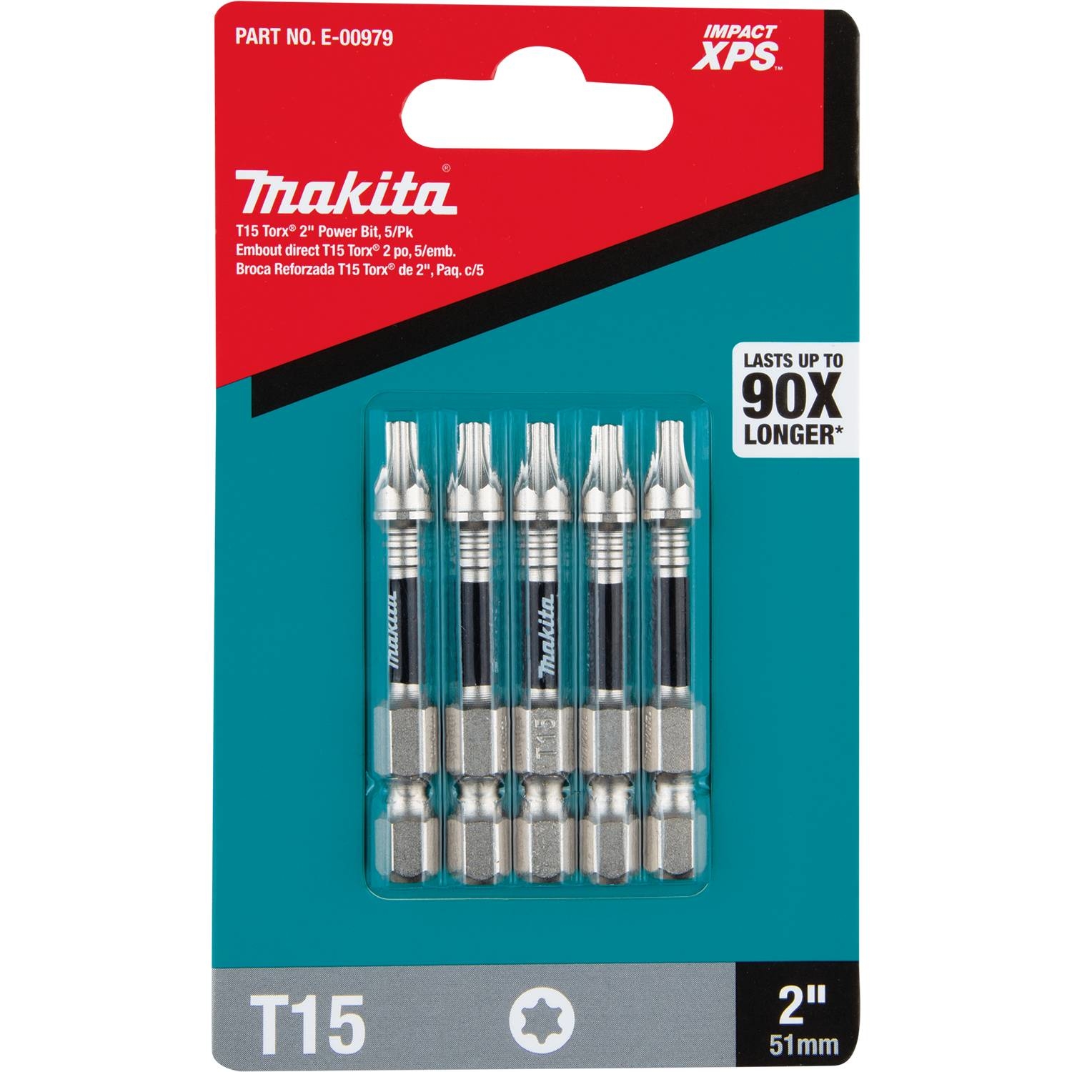 Makita Impact XPS Torx T15 X 2 in. L Power Bit Steel 5 pk