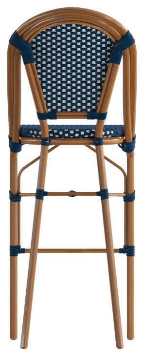 Set of 2 Stackable Indoor/Outdoor French Bistro 30 quotHigh Bar Stools   Tropical   Outdoor Bar Stools And Counter Stools   by Pot Racks Plus  Houzz