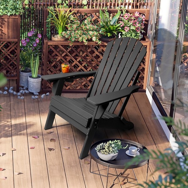 Vrakae Adjustable and Folding Adirondack Chair with Cup Holder