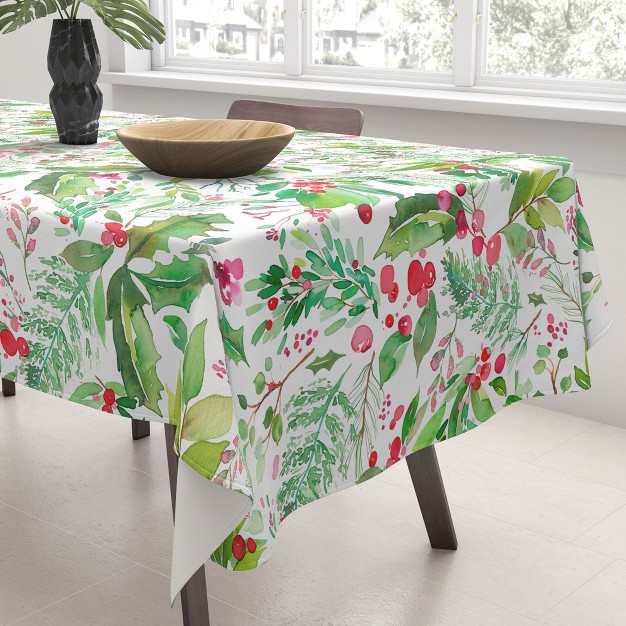 Ninola Design Christmas Nature Botanical Tablecloth deny Designs