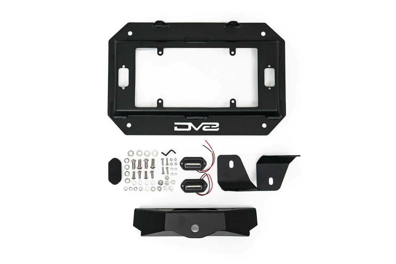 DV8 Offroad 201822 Jeep Wrangler JL Spare Tire Delete With Light Mounts Spare Tire Carrier Delete Plate