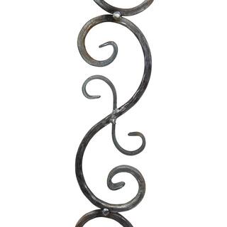 arteferro 35-716 in. x 4-1516 in. x 12 in. Square Hammered Bar S-Scroll Forged Raw Picket 5111