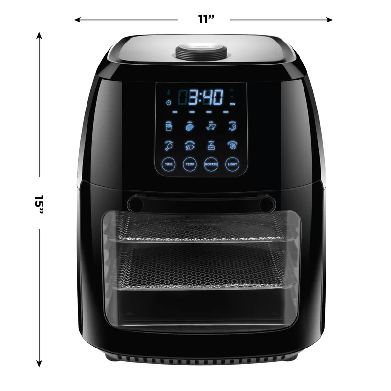 Chefman RJ38-6-RDO 6.3 qt. Black Air Fryer TurboFry