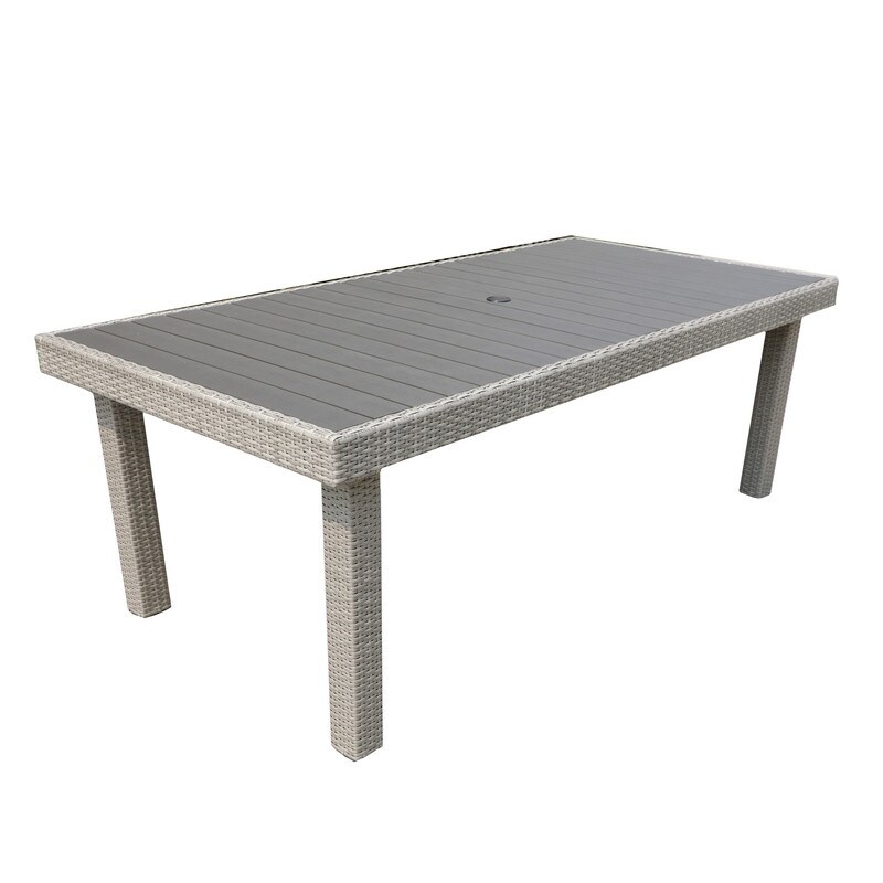 Mescota Outdoor Patio Furniture   Wicker Rectangular Dining Table