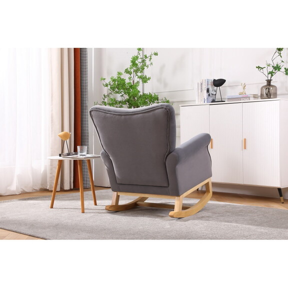 Modern Rocking Chair  Upholstered Accent Chair for...