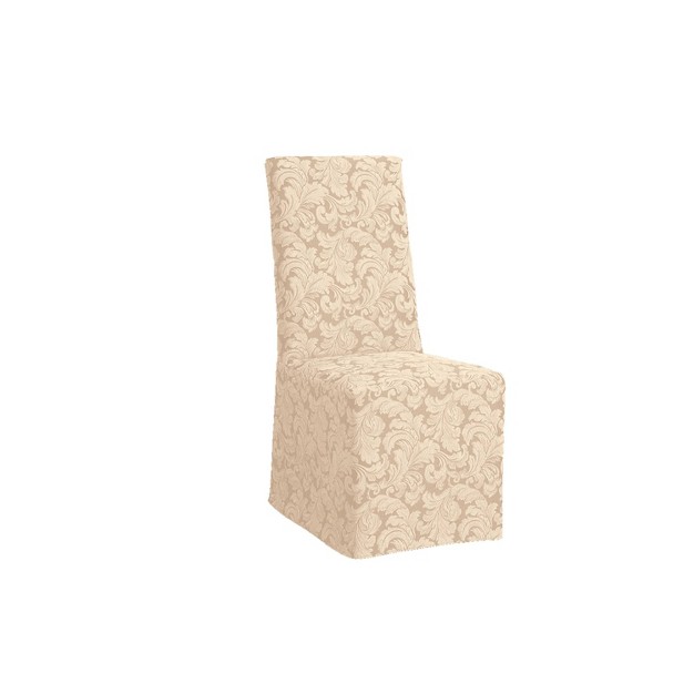 Scroll Long Chair Slipcover Champagne Sure Fit