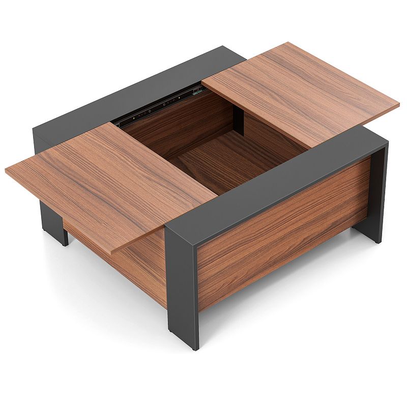 Coffee Table With Sliding Top And Hidden Compartment