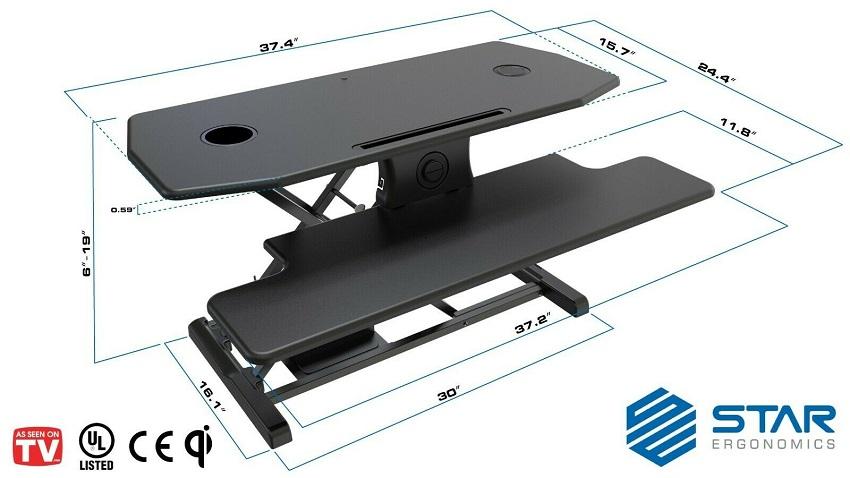 Star Ergonomics Electric Standing Desk  SE09E2WB