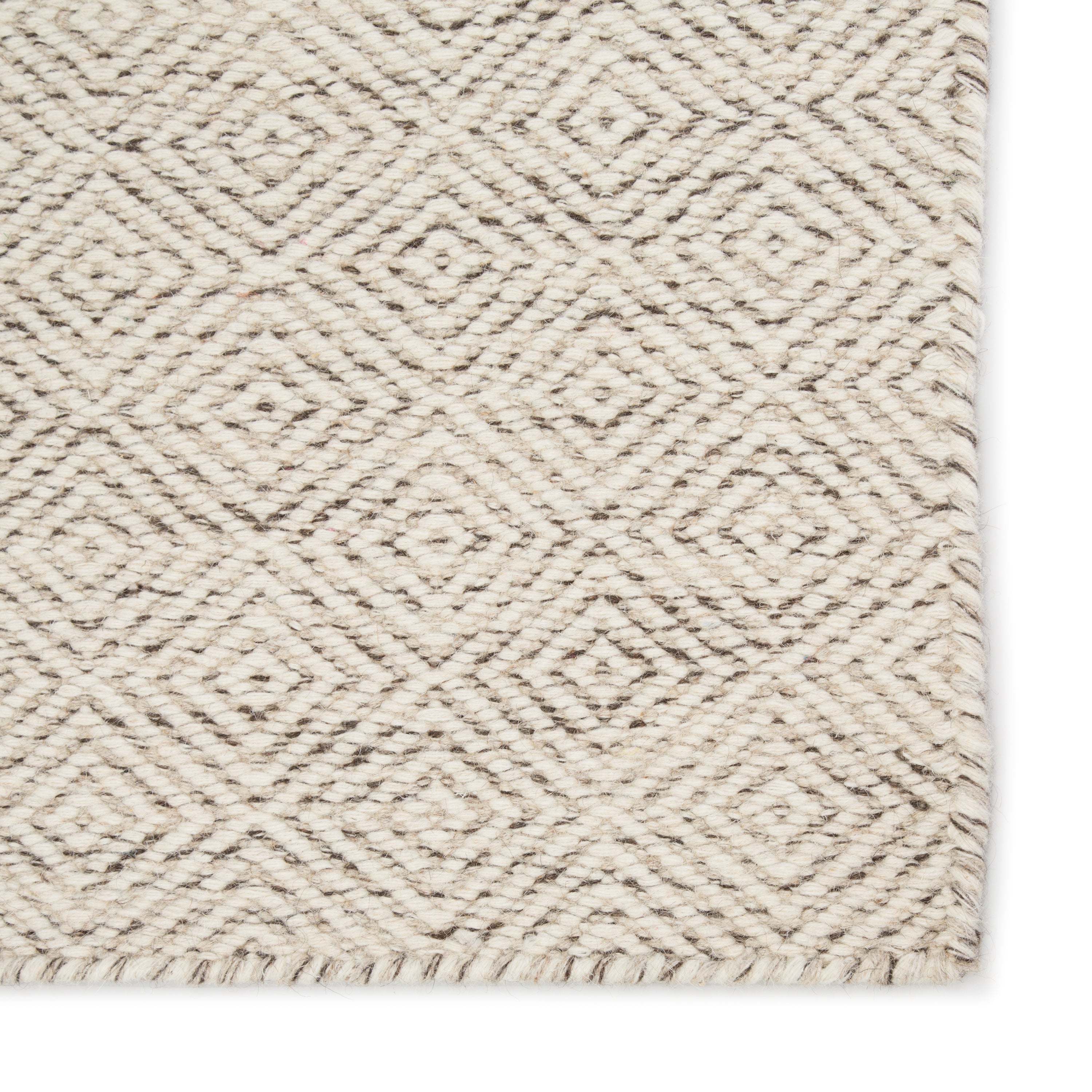 Bramble Handmade Trellis Ivory & Gray Area Rug