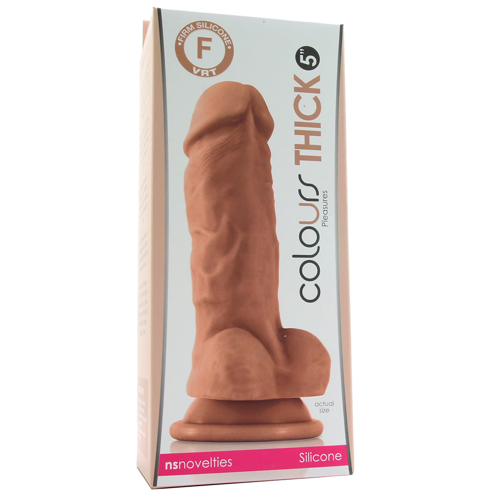 Colours Thick Pleasures 5 Inch Silicone Dildo in Vanilla