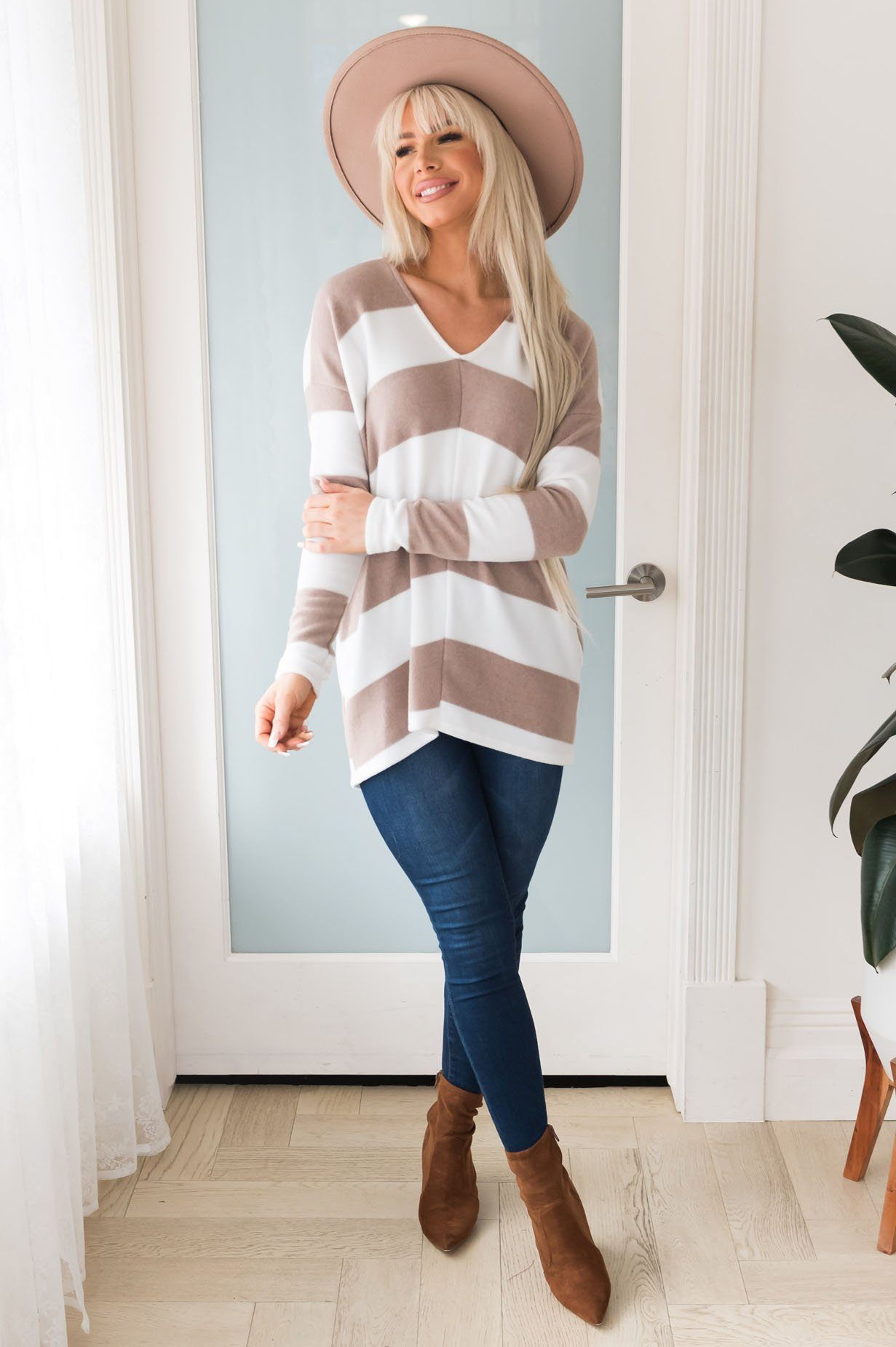 Spring Anticipation Modest Sweater Blouse