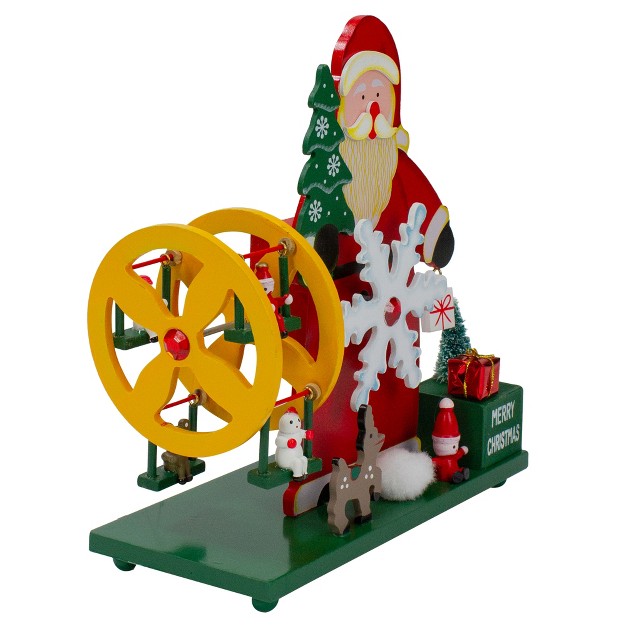 Red And Green Santa Claus Wonderland Christmas Musical Tabletop Decor