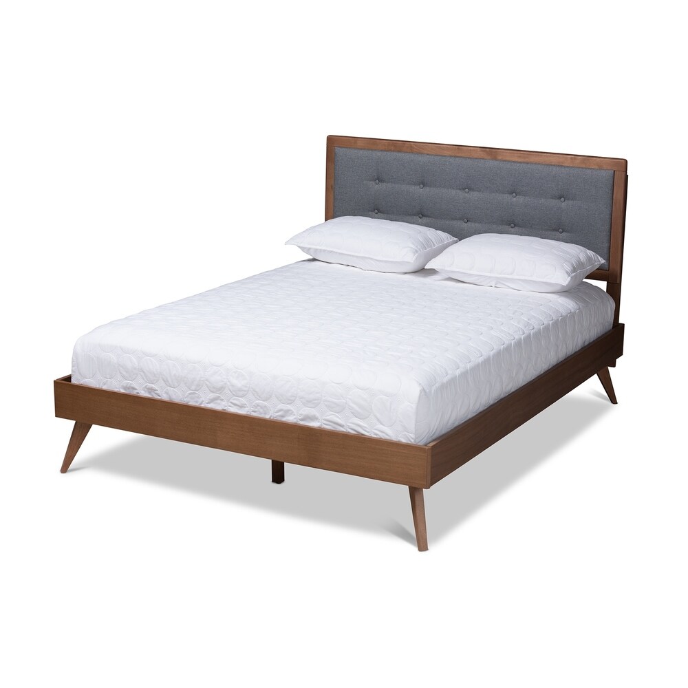 Carson Carrington Ulas Mid century Fabric Platform Bed