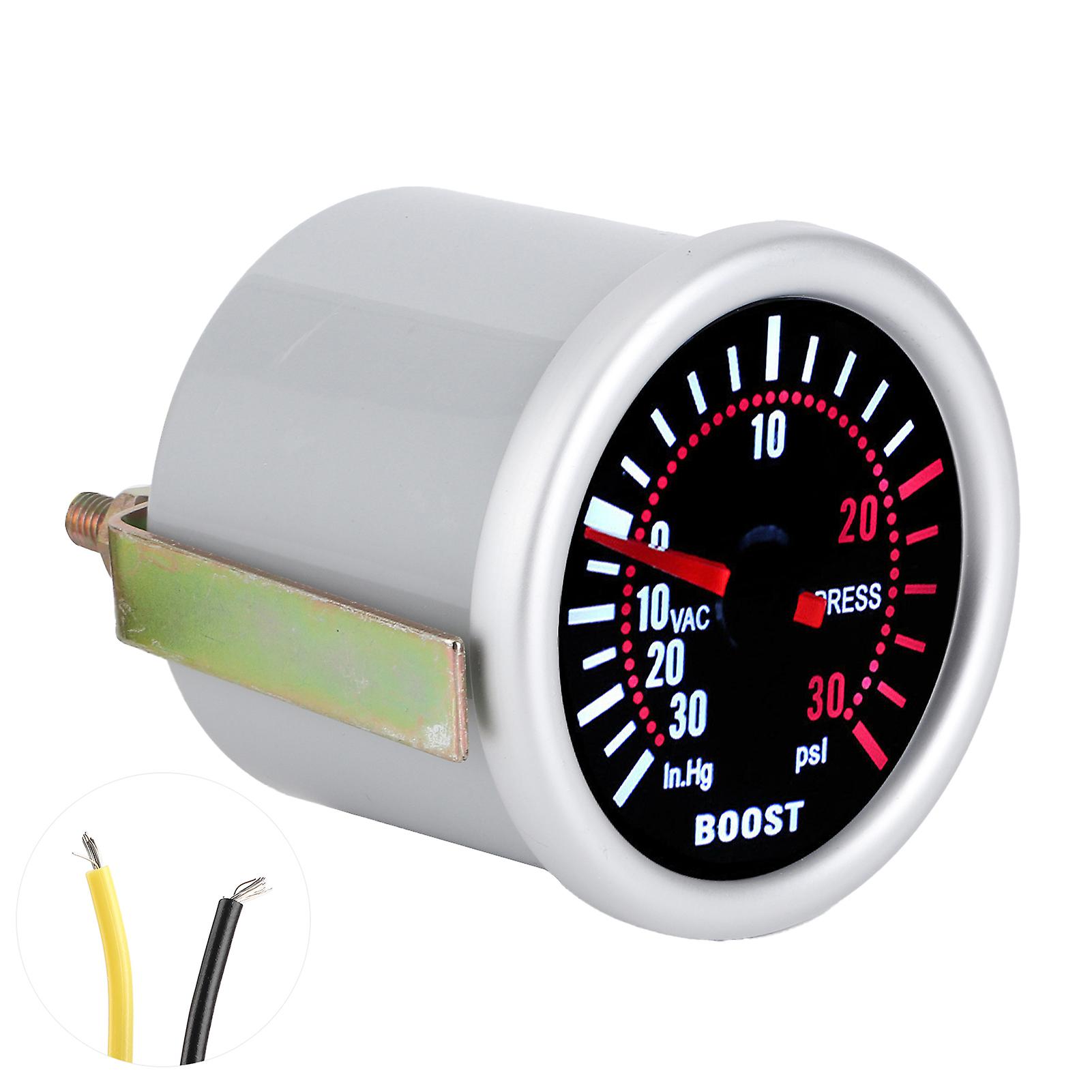 2in 12v Turbo Boost Gauge 3030psi Pointer Auto Car Turbo Pressure Meter High Accuracy