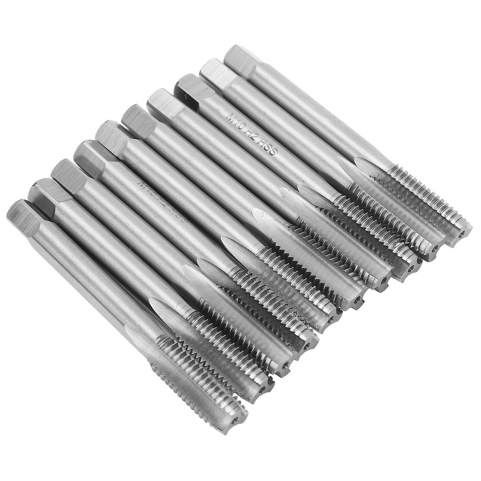 10pcs Straight Flute Tap HSS High Hardness Machine Tapping Thread Drill Bits M10 x 1.5